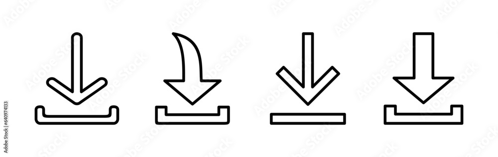 Download icon vector. Downloading vector icon Download icon vector. Downloading vector icon