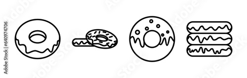 Donut icon vector. doughnut icon. donut logo