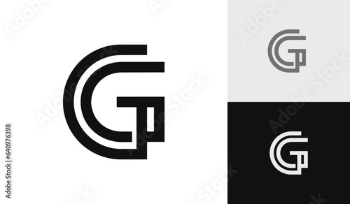 Letter GG initial monogram logo design photo