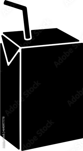 Boxed juice fruit icon. Editable vector file. Recolorable