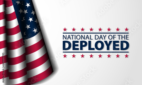 National Day Of The Deployed background vector illustration
