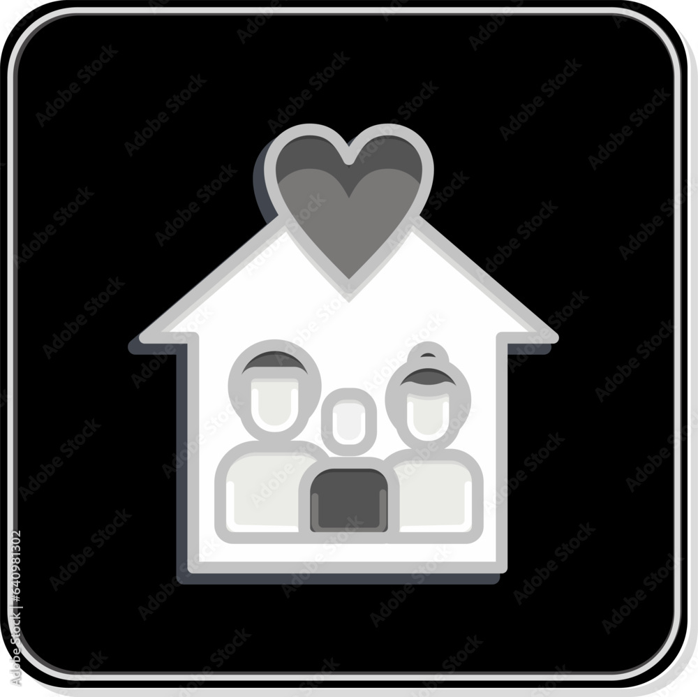 Icon Love Familys. related to Family symbol. simple design editable. simple illustration Icon Love Familys. related to Family symbol. simple design editable. simple illustration