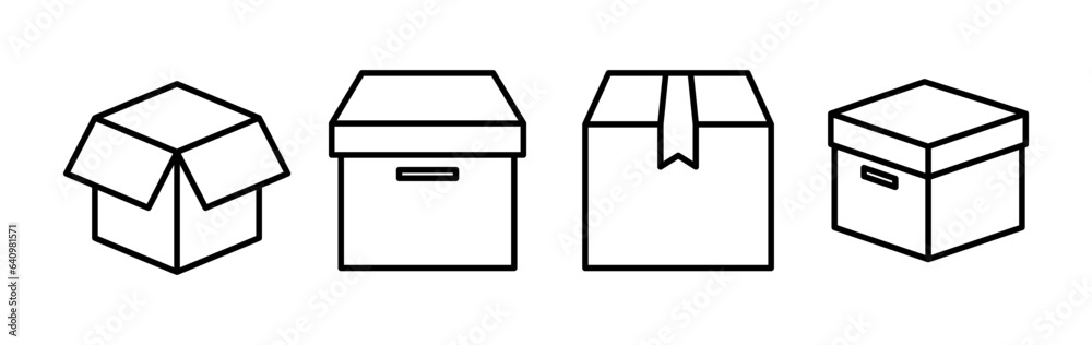 Box icon vector. Box sign. delivery package. parcel box. Box icon vector. Box sign. delivery package. parcel box.