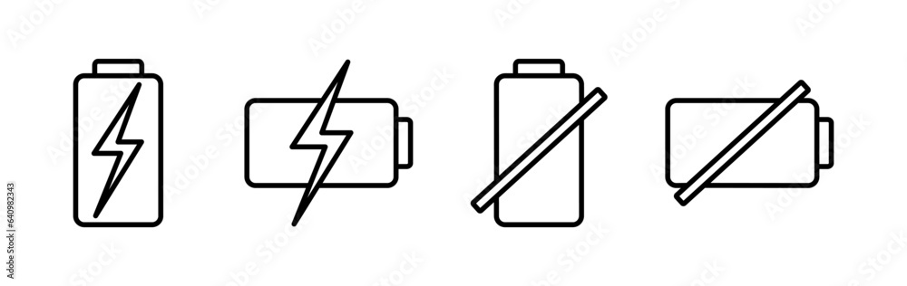 Battery icon vector. Battery charge indicator icon.