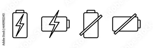 Battery icon vector. Battery charge indicator icon.