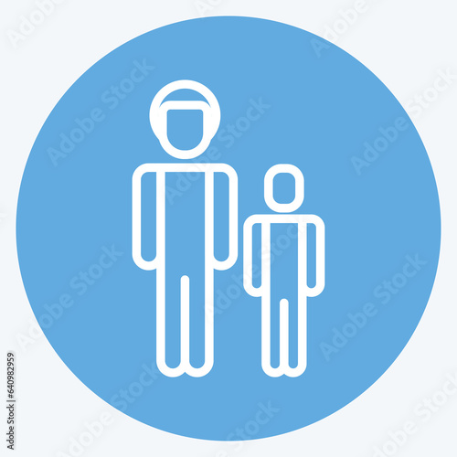 Icon Father And Son. related to Family symbol. glyph style. simple design editable. simple illustration