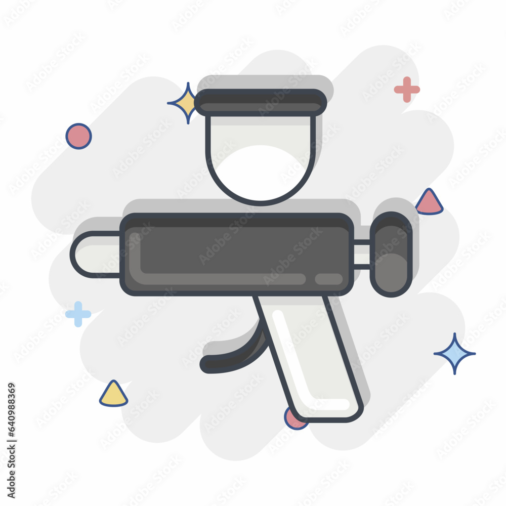 Icon Exterior. related to Car Service symbol. Comic Style. repairin. engine. simple illustration Icon Exterior. related to Car Service symbol. Comic Style. repairin. engine. simple illustration