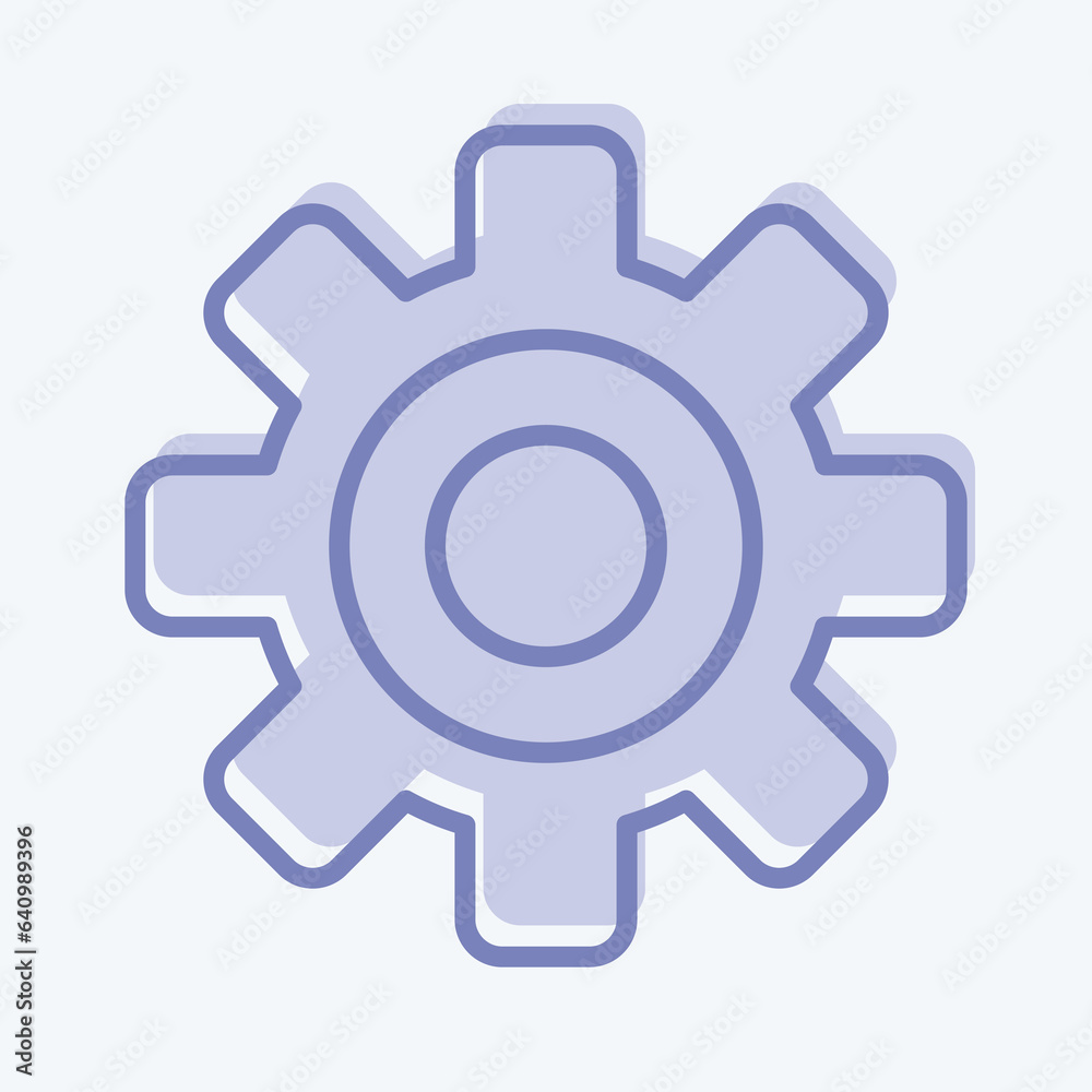 Icon Gear. related to Car Service symbol. Two Tone Style. repairin. engine. simple illustration Icon Gear. related to Car Service symbol. Two Tone Style. repairin. engine. simple illustration