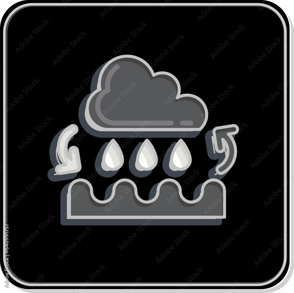 Icon Water Cycle. related to Environment symbol. Glossy Style. simple illustration. conservation. earth. clean Icon Water Cycle. related to Environment symbol. Glossy Style. simple illustration. conservation. earth. clean