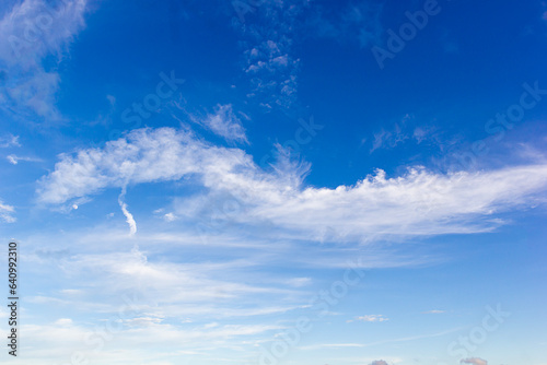 Blue sky with cloud in summer © nbriam