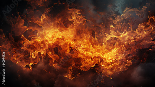 Fotografie, Tablou Blazing fire background