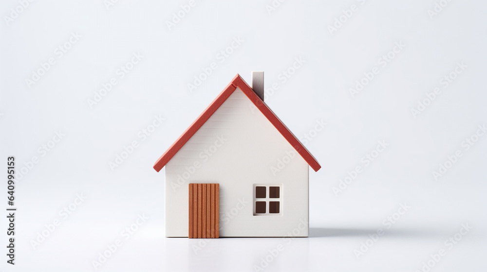 miniature house on white background. saving money and property investment concept miniature house on white background. saving money and property investment concept