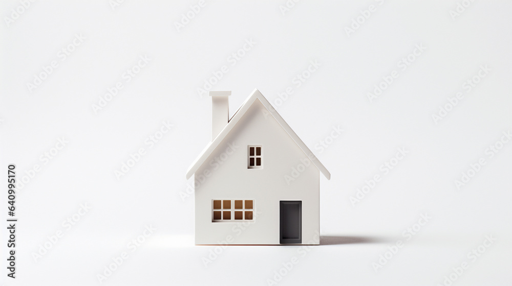 miniature house on white background. saving money and property investment concept miniature house on white background. saving money and property investment concept