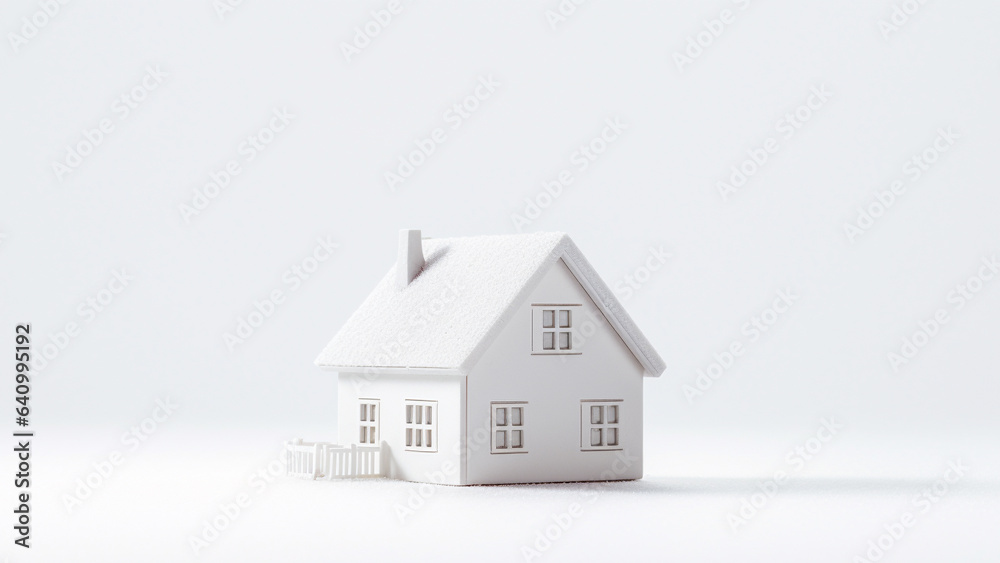 miniature house on white background. saving money and property investment concept miniature house on white background. saving money and property investment concept