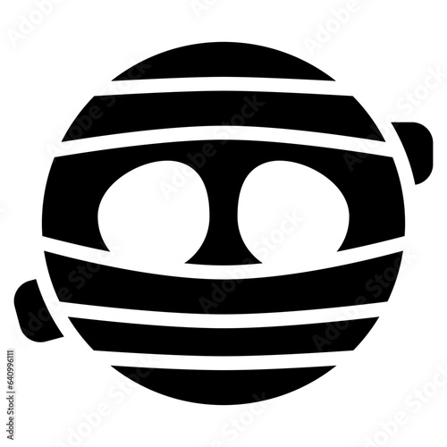 mummy icon with glyph style and 64 px base. Suitable for website design, logo, app, ui and etc.