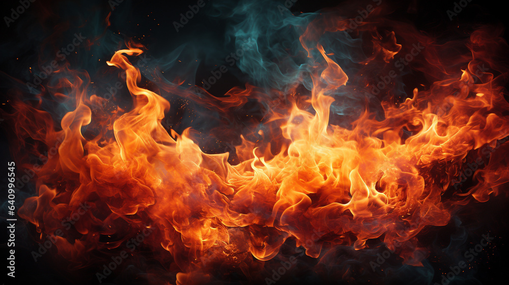 Blazing fire background