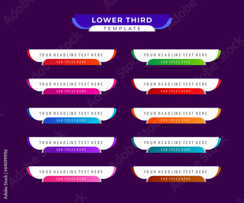 Lower Thirds Template or Colorful lower thirds template or Modern Lower Thirds Banner Template