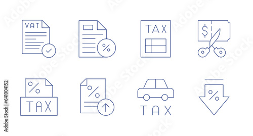 Tax icons. editable stroke. Containing tax, vat, taxes.