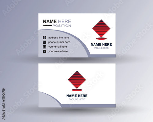 minimalist vector business card design template
