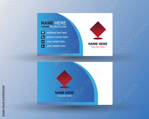 minimalist vector clean business card template