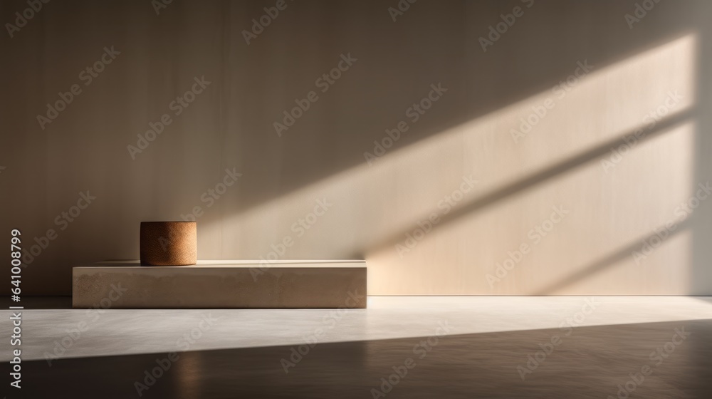 Empty interior room with lighting by generative AI illustration. Empty interior room with lighting by generative AI illustration.