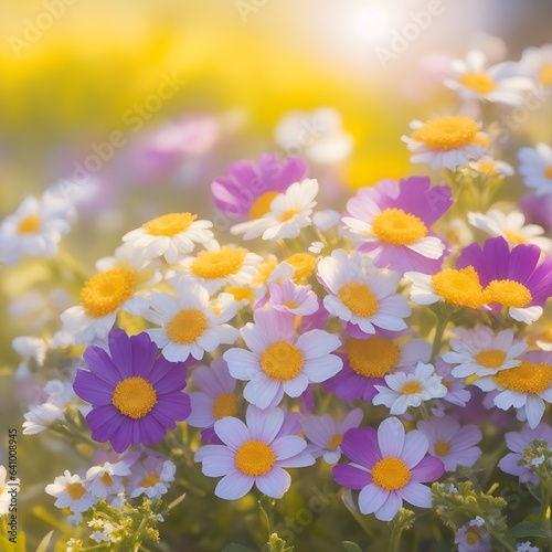 A vibrant bouquet of mini majestic flowers backgrounds