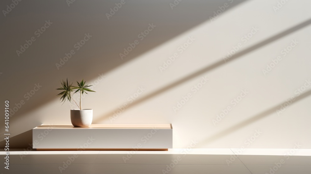 Empty interior room with lighting by generative AI illustration. Empty interior room with lighting by generative AI illustration.