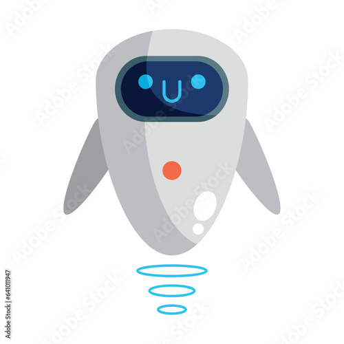 happy floating ai robot