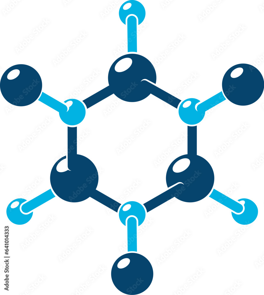 Molecule icon. Chemistry laboratory, medicine center or science technology innovation emblem or vector symbol. Microbiology molecule or cell, molecular structure research or physics atom sign Molecule icon. Chemistry laboratory, medicine center or science technology innovation emblem or vector symbol. Microbiology molecule or cell, molecular structure research or physics atom sign