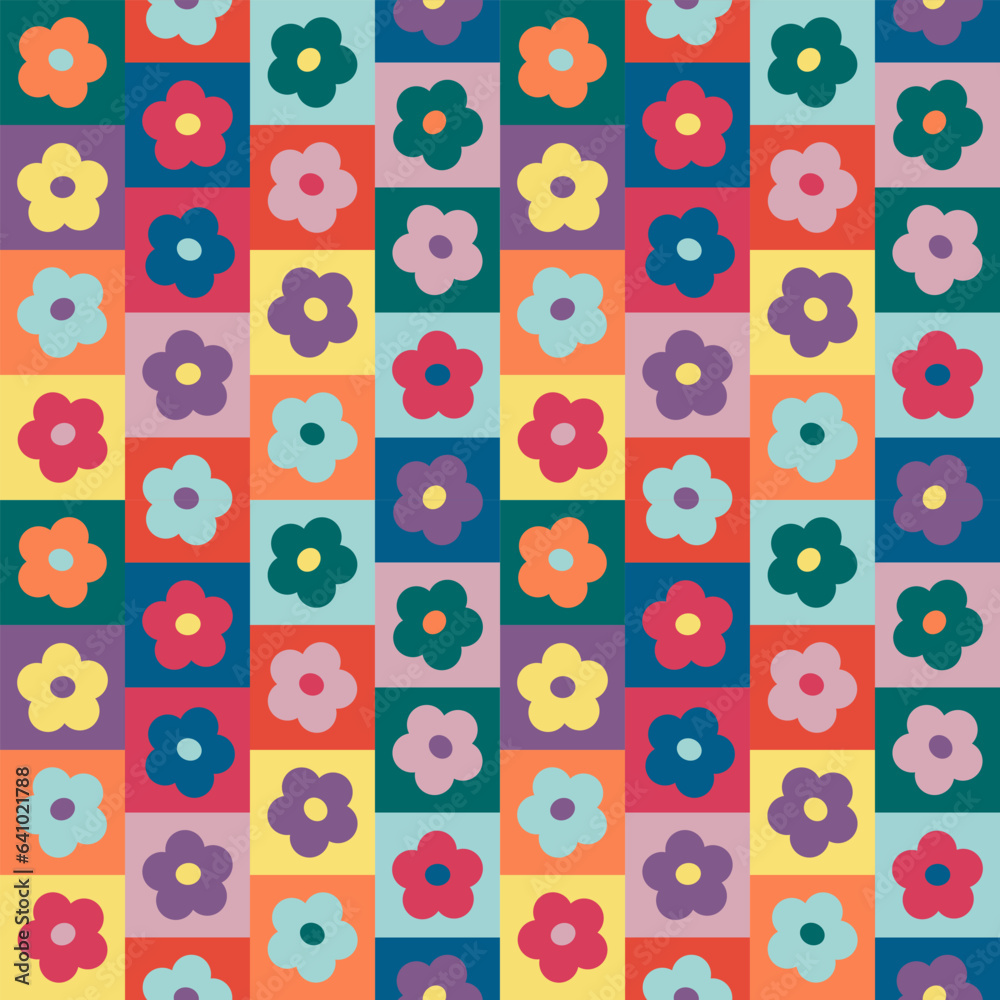 Fototapeta premium seamless pattern with flowers