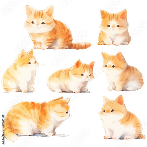Adorable cute fluffy ginger cat