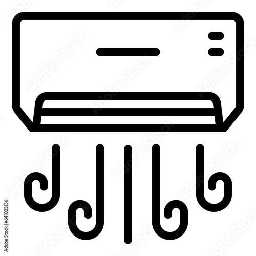 AC air conditioner outline icon