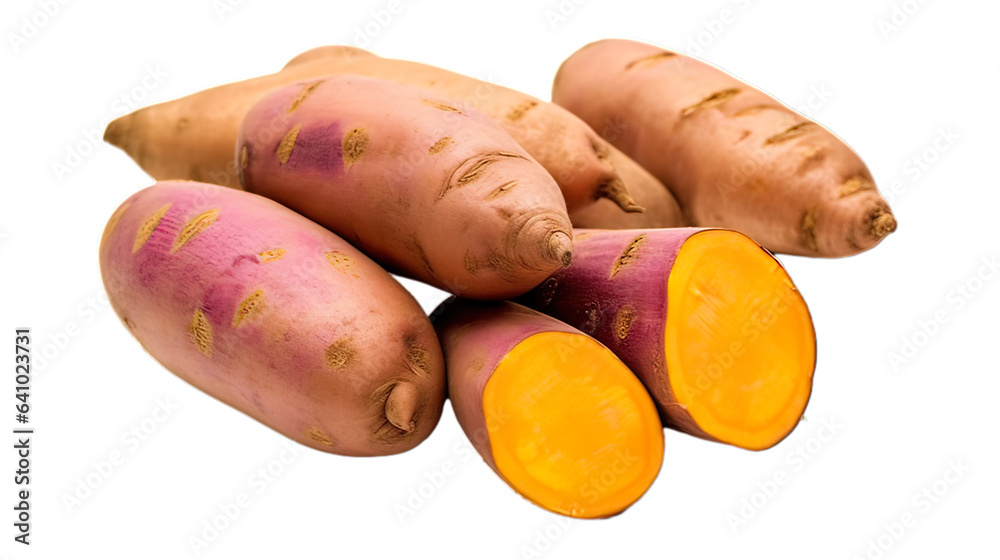sweet potatoes isolated on white background sweet potatoes isolated on white background