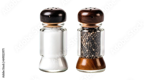 salt and pepper shakers isolated on white background