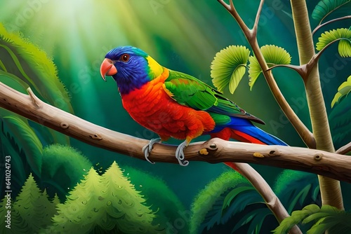 rainbow lorikeet parrot photo