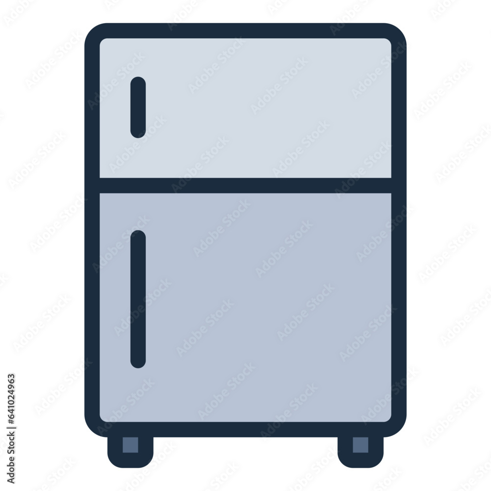 Refrigerator filled line icon Refrigerator filled line icon