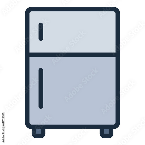 Refrigerator filled line icon photo