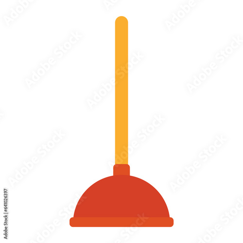 Isolated colored toilet plunger icon Vector