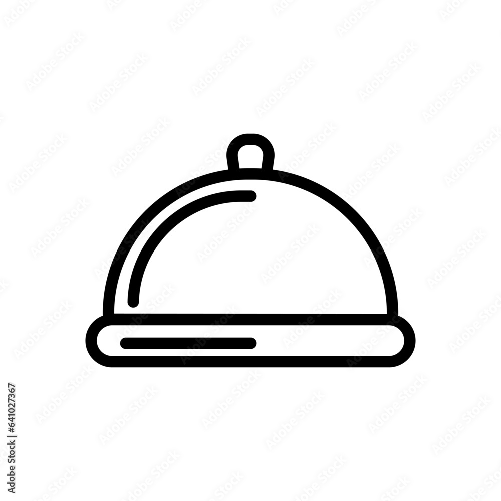 dish icon line style vector dish icon line style vector