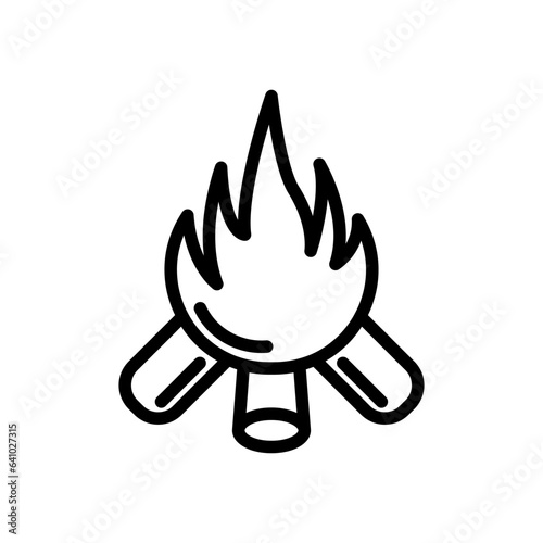 firewood icon line style vector