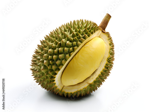 Durian is a fruit with a unique smell. Which is a volatile mixture consisting of esters, ketones
 and sulfur compounds. Generative AI. Illustration.