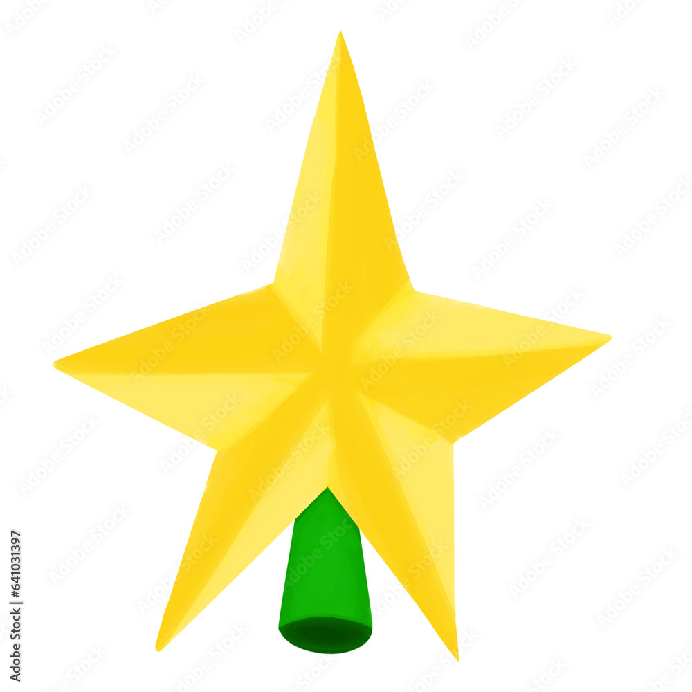 Obraz premium golden star isolated on white background