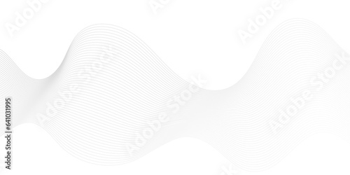 White abstract blend technology geomatric background with smooth gray wave lines. abstract background with glowing wave. Futuristic technology gradient flowing wave lines concept. Vector illustration.