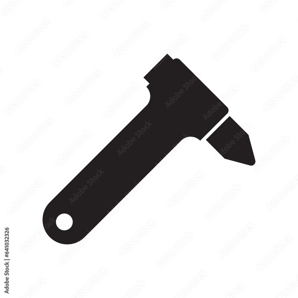 Emergency Hammer or Car Glass breaker icon Emergency Hammer or Car Glass breaker icon