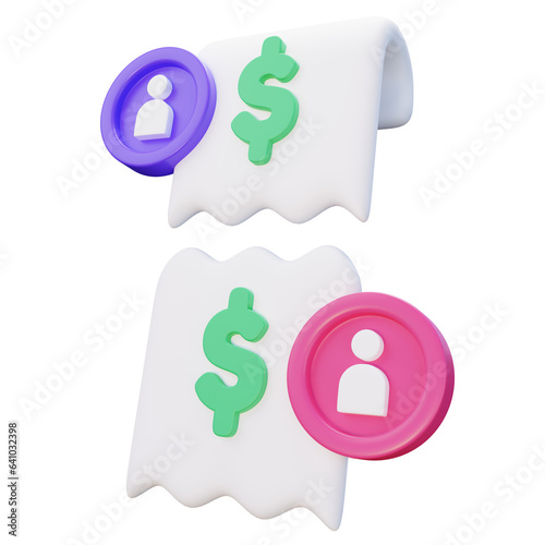 Split Bill 3D Icon