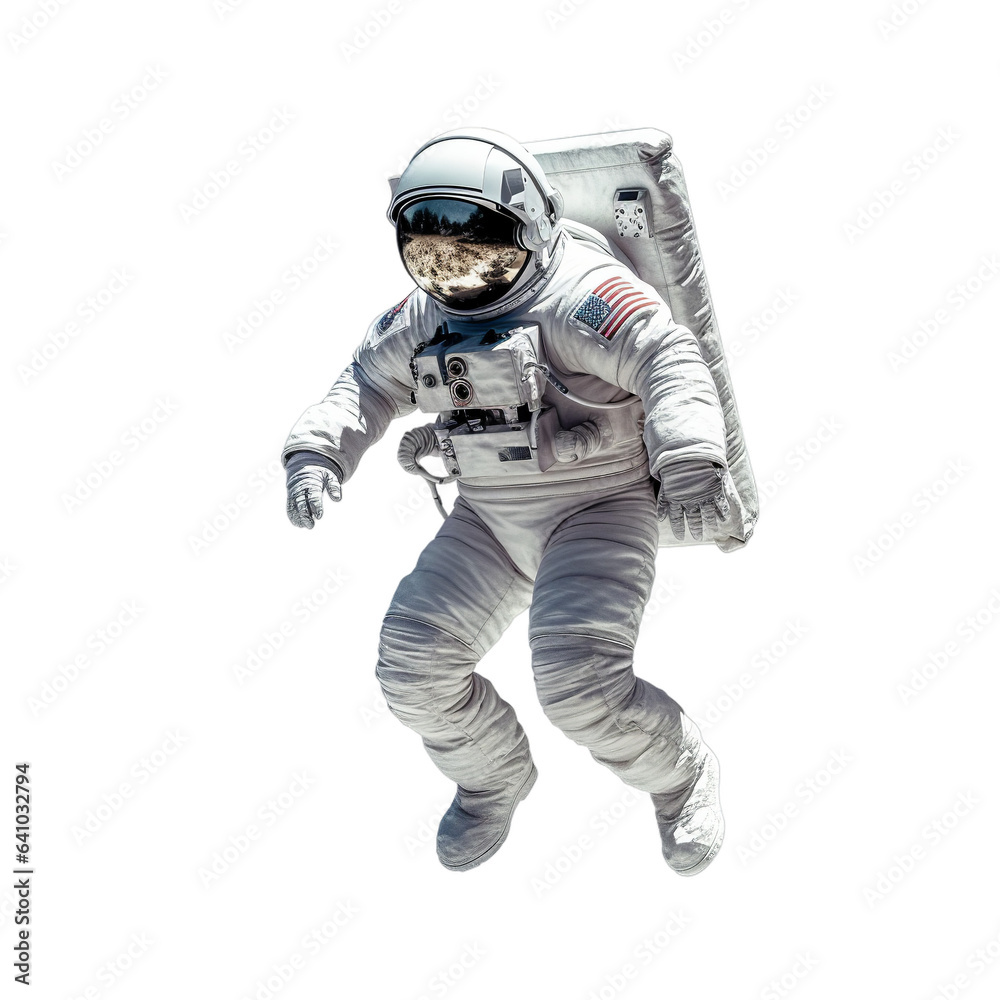 astronaut isolated on transparent background, Generative ai