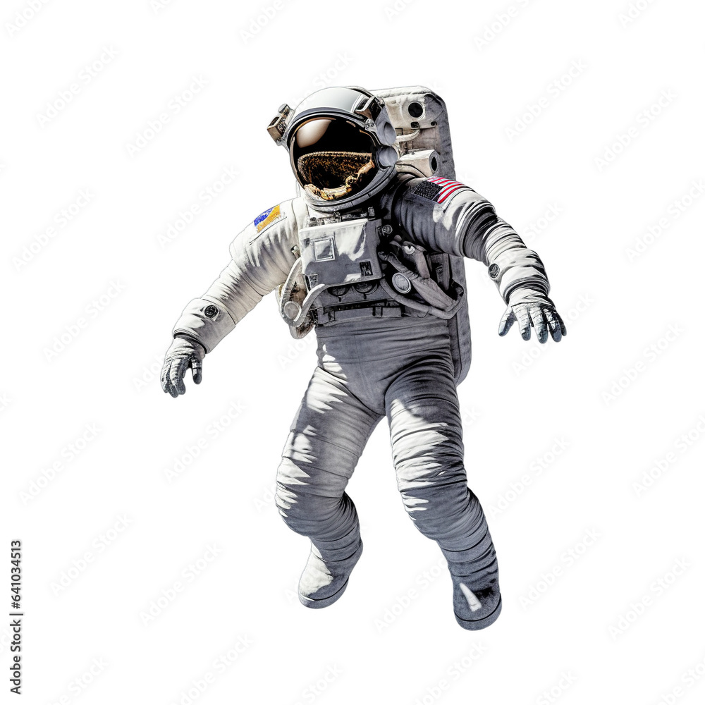 astronaut isolated on transparent background, Generative ai