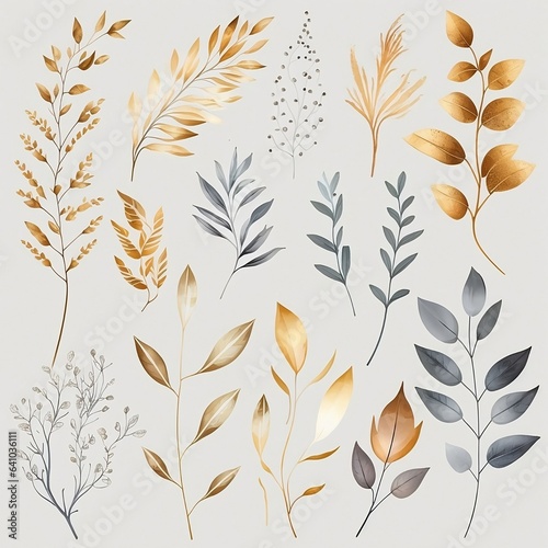 A Collection of Leaves Loose Watercolor Illustration