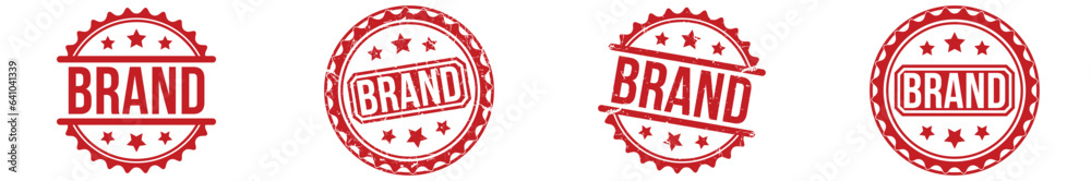 Brand stamp red rubber stamp on white background. Brand stamp sign. Brand stamp. Brand stamp red rubber stamp on white background. Brand stamp sign. Brand stamp.