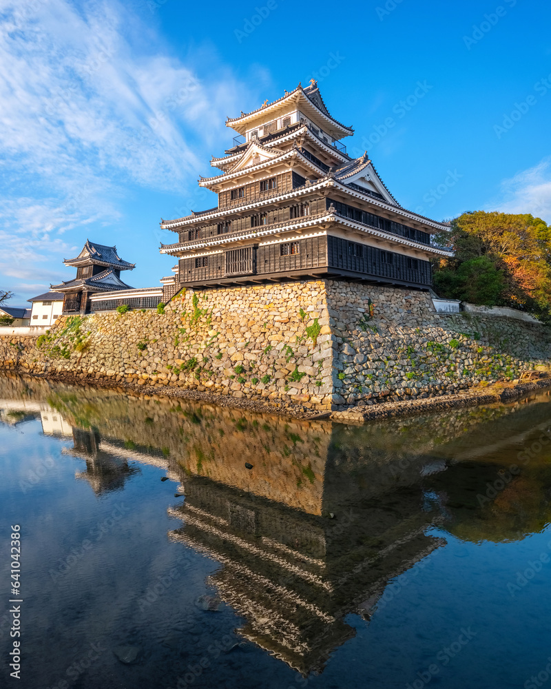 Nakatsu, Japan - Nov 26 2022: Nakatsu Castle known as one of the three mizujiro, or Nakatsu, Japan - Nov 26 2022: Nakatsu Castle known as one of the three mizujiro, or